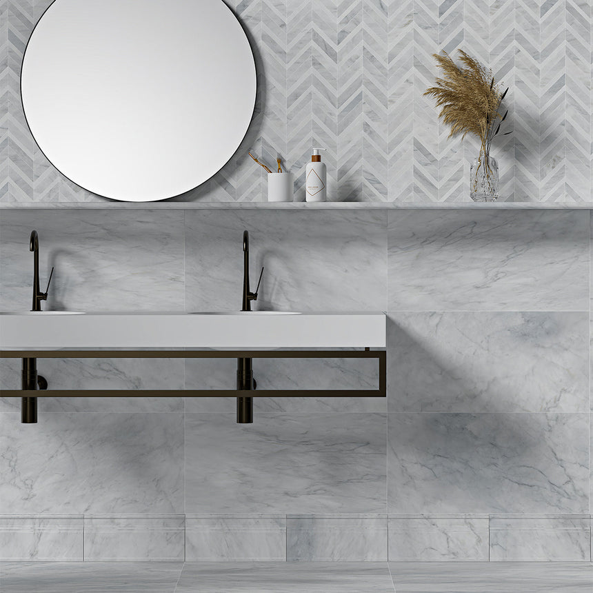 Carrara T Marble Tiles 305x305x10mm
